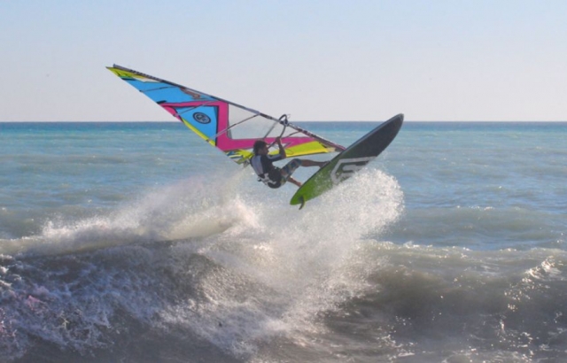  Bordighera 的风帆冲浪 